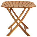 Garden Table 160x85x75 cm Solid Acacia Wood - Side View