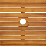 Garden Table 160x85x75 cm Solid Acacia Wood - Close-Up Angle