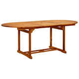 Garden Table 200x100x75 cm Solid Wood Acacia - Front View