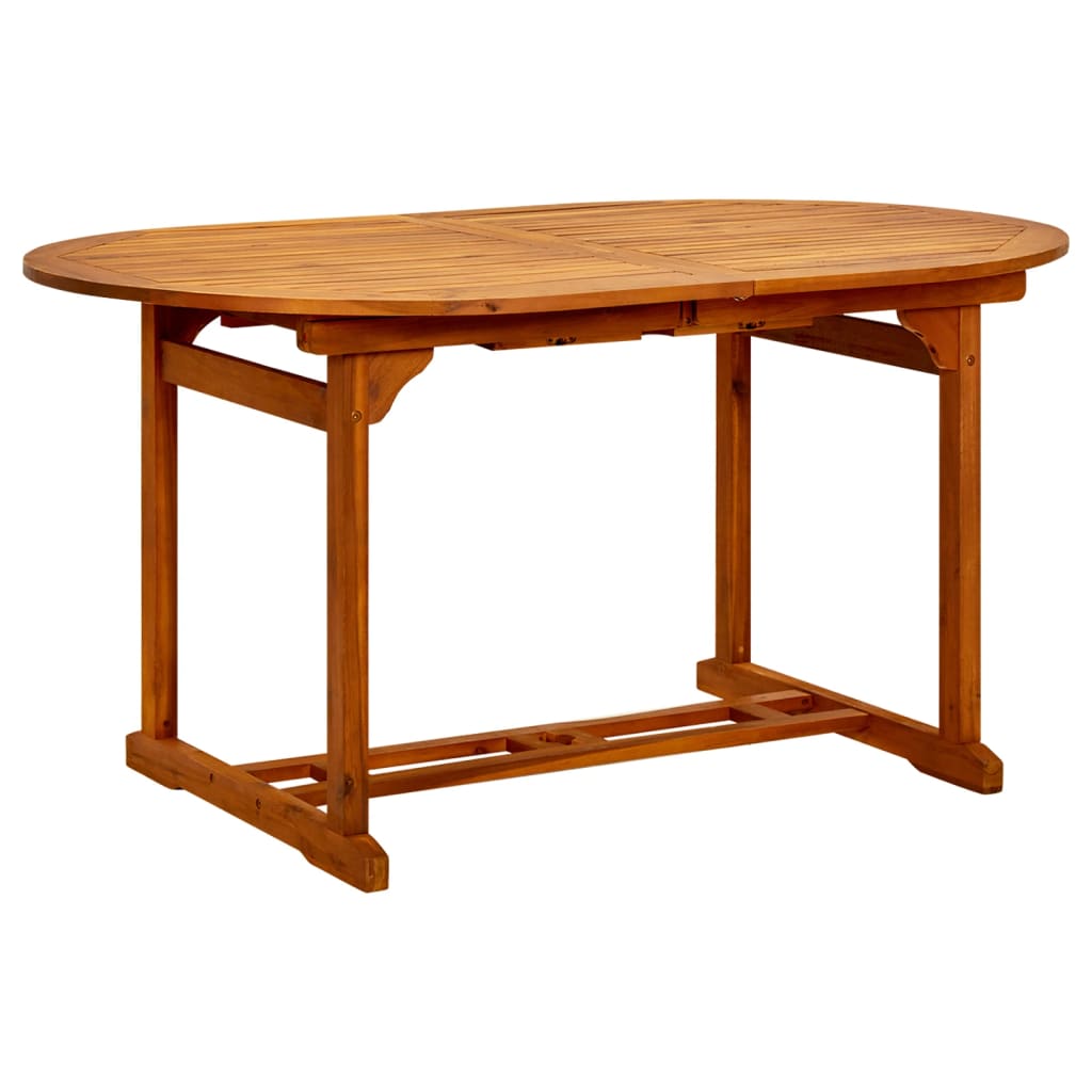Garden Table (150-200)x100x75 cm Solid Wood Acacia