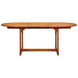 Garden Table (150-200)x100x75 cm Solid Wood Acacia