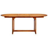 Garden Table 200x100x75 cm Solid Wood Acacia - Top-Down View