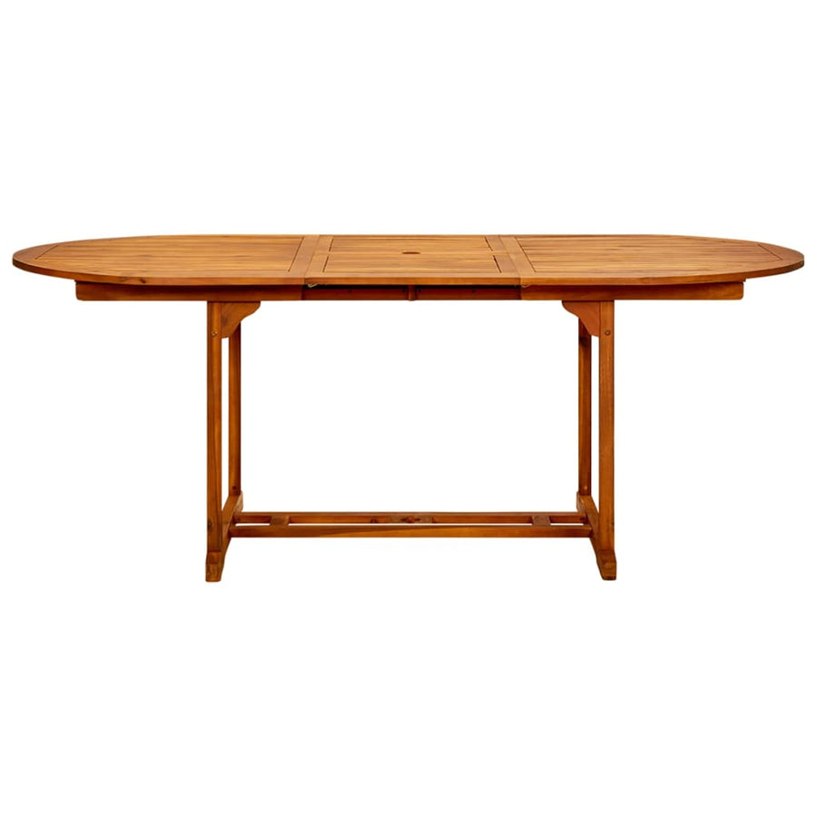 Garden Table (150-200)x100x75 cm Solid Wood Acacia