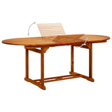 Garden Table 200x100x75 cm Solid Wood Acacia - Rear View