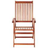 Folding Garden Chairs 2 pcs Solid Acacia Wood Brown - Front View