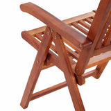 Folding Garden Chairs 2 pcs Solid Acacia Wood Brown - Close-Up Angle
