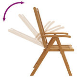 Folding Garden Chairs 2 pcs Solid Acacia Wood Brown - Extra Image