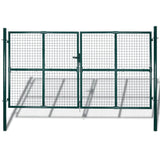 Double Door Fence Gate 300x150 cm Powder-Coated Steel