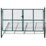 Double Door Fence Gate 300x150 cm Powder-Coated Steel