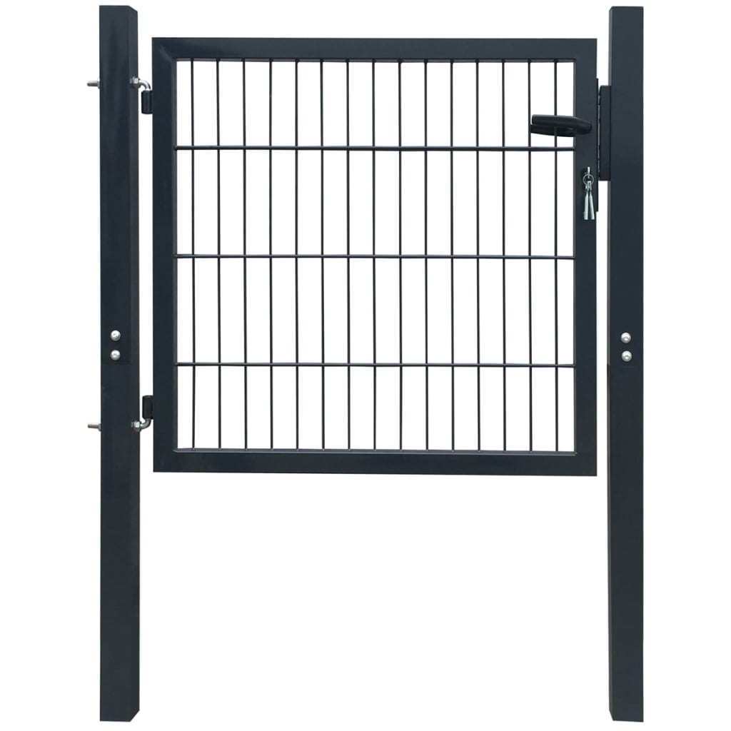 Fence Gate Steel Anthracite 100x100 cm