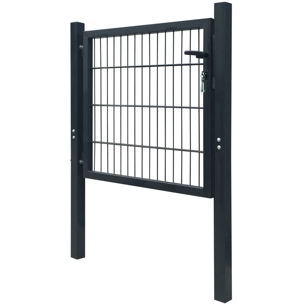 Fence Gate Steel Anthracite 100x100 cm