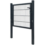 Fence Gate Steel Anthracite 100x100 cm - Side View