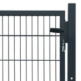 Fence Gate Steel Anthracite 100x100 cm - Top-Down View