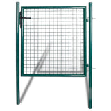 Single Door Fence Gate 100x100 cm Powder-Coated Steel