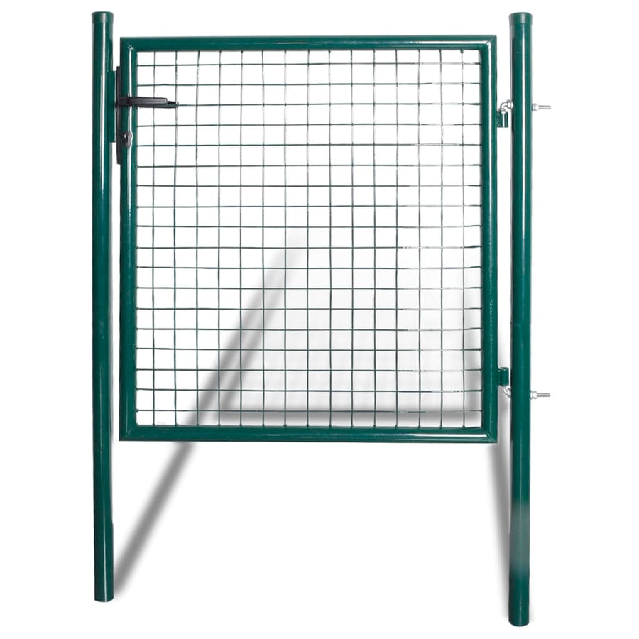 Single Door Fence Gate 100x100 cm Powder-Coated Steel