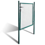 Single Door Fence Gate 100x100 cm Powder-Coated Steel