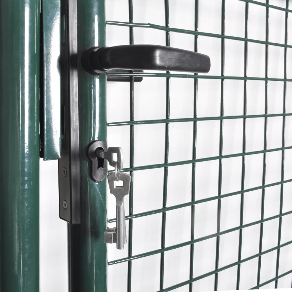 Single Door Fence Gate 100x100 cm Powder-Coated Steel