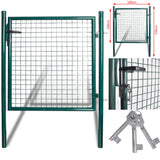 Single Door Fence Gate 100x100 cm Powder-Coated Steel