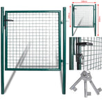 Single Door Fence Gate 100x100 cm Powder-Coated Steel