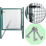 Single Door Fence Gate 100x100 cm Powder-Coated Steel