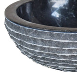 Basin Marble 40 cm Black - Side View