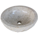 Basin Marble 40 cm Cream - Side View