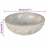 Basin Marble 40 cm Cream