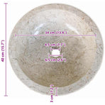 Basin Marble 40 cm Cream