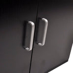 Nine Piece Bathroom Furniture and Basin Set Black