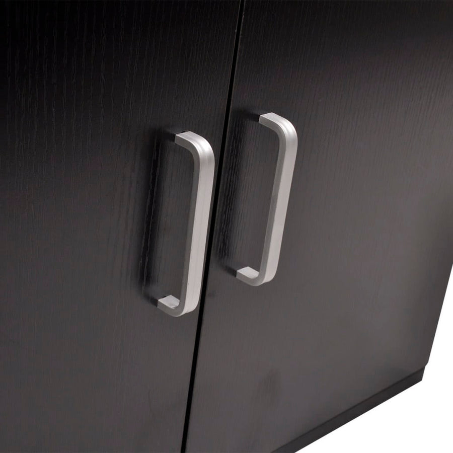 Nine Piece Bathroom Furniture and Basin Set Black