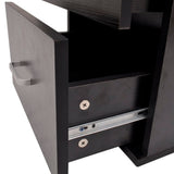 Nine Piece Bathroom Furniture and Basin Set Black