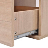 Seven Piece Bathroom Furniture and Basin Set Beige - Top-Down View