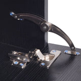 Eight Piece Bathroom Furniture and Basin Set Black - Top-Down View