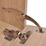 Eight Piece Bathroom Furniture and Basin Set Beige - 45-Degree Angle