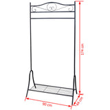 Clothing Rack Black Steel