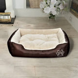 Dog Bed Brown and Beige XXL - Front View