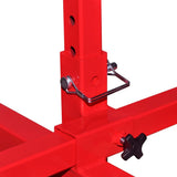 Mobile Axle Stand Red - Top-Down View