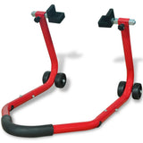 Motorcycle Rear Paddock Stand Red - Side View