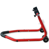 Motorcycle Rear Paddock Stand Red - Top-Down View
