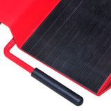 Motorcycle Dolly Centre Stand Red - Top-Down View