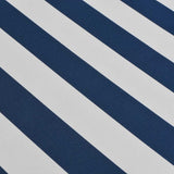 Folding Awning Manual-Operated 500 cm Blue and White - 45-Degree Angle