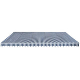 Folding Awning Manual-Operated 600 cm Blue and White