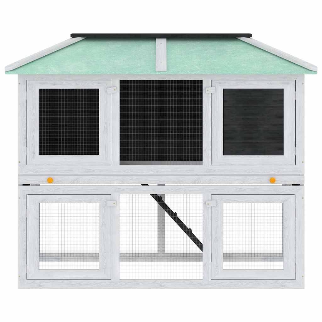 Animal Rabbit Cage Double Floor Wood