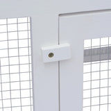 Animal Rabbit Cage Double Floor Wood - Rear View