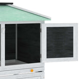 Animal Rabbit Cage Double Floor Wood - Low Angle