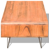 Coffee Table 90x55.5x38.5 cm Solid Paulownia Wood Brown - Side View