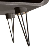 Coffee Table 90x55.5x38.5 cm Solid Paulownia Wood Grey - 45-Degree Angle