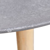 Two Piece Side Table/Coffee Table Set 55 cm&44 cm Concrete Grey - 45-Degree Angle