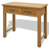 Dressing Table with Stool Solid Oak Wood - Front View