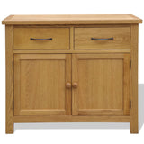 Sideboard 90x33.5x83 cm Solid Oak Wood - Front View